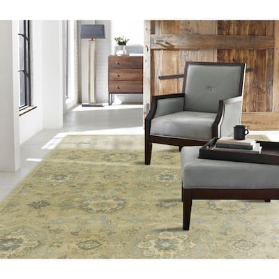 Seville Ivorycolored Wool/Viscose Hand-tufted Area Rug
