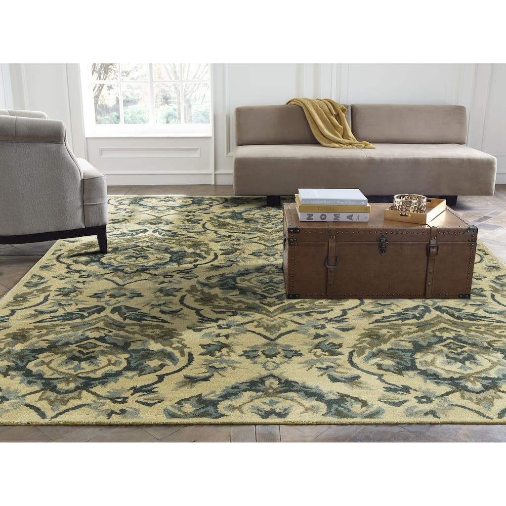 Seville Sand/Bluebell Hand-tufted Area Rug