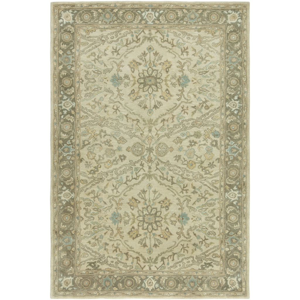 Seville Hand-tufted Ivory/Brown Wool and Viscose Area Rug