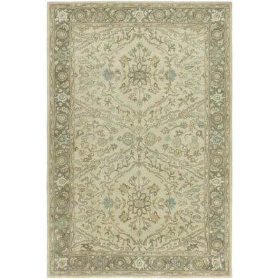Seville Hand-tufted Ivory/Brown Wool and Viscose Area Rug