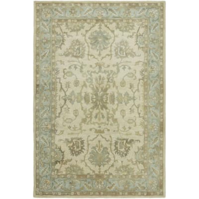 Seville Ivory/Light Blue Hand-tufted Area Rug
