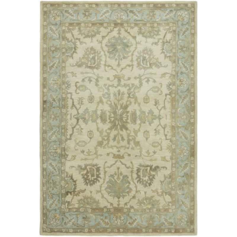 Seville Ivory/Light Blue Hand-tufted Area Rug