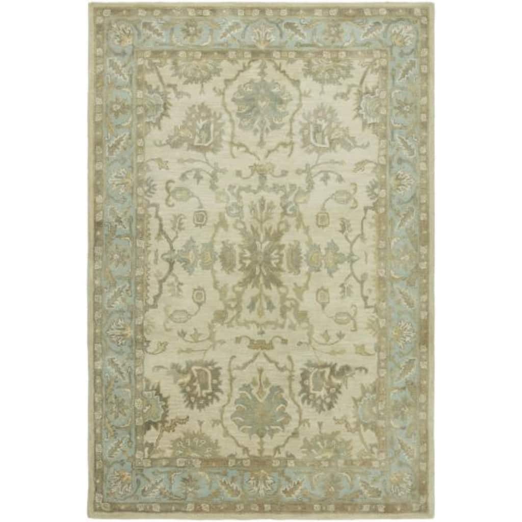 Seville Ivory/Light Blue Hand-tufted Area Rug