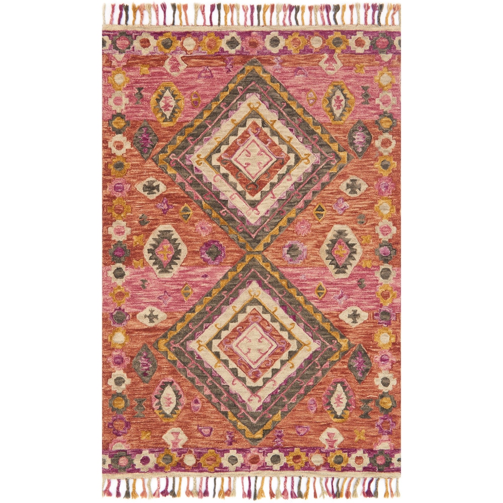 Alexander Home Sahara Fiesta Boho Hand-Hooked Wool Rug