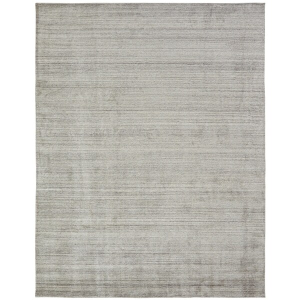 Shop Meridian Beige Wool and Viscose Handmade Area Rug (7'6x9'6) 7'6
