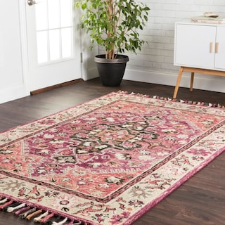 Alexander Home Sahara Boho Medallion Hand-Hooked Wool Area Rug