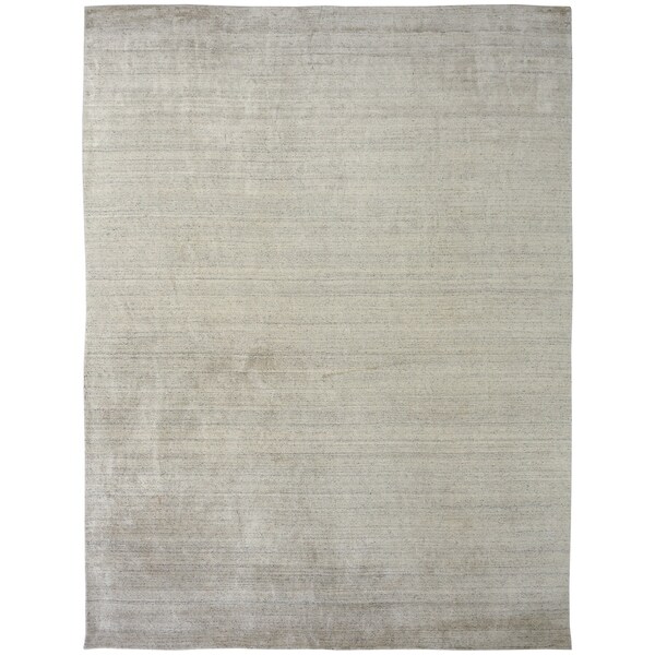 Shop Meridian Cream-colored Viscose/Wool Handmade Area Rug ...