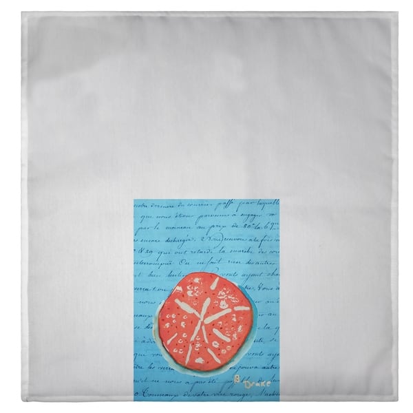 Coral Sand Dollar Blue Script Guest Towel Set Of 2 Overstock 15859952