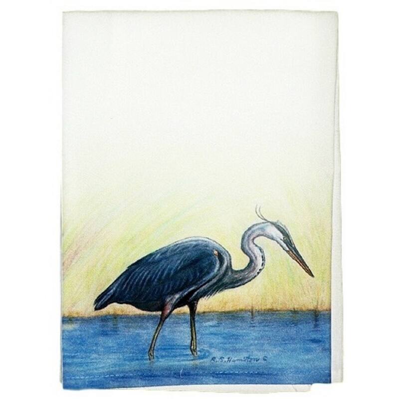 Great Blue Heron Guest Towel Set of 2