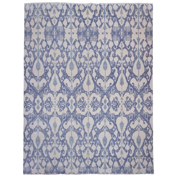 Finerugcollection Oushak Blue And Beige Wool Handmade Oversized Finerugcollection Oushak Blue And Beige Wool Handmade Oversized Oriental Area Rug