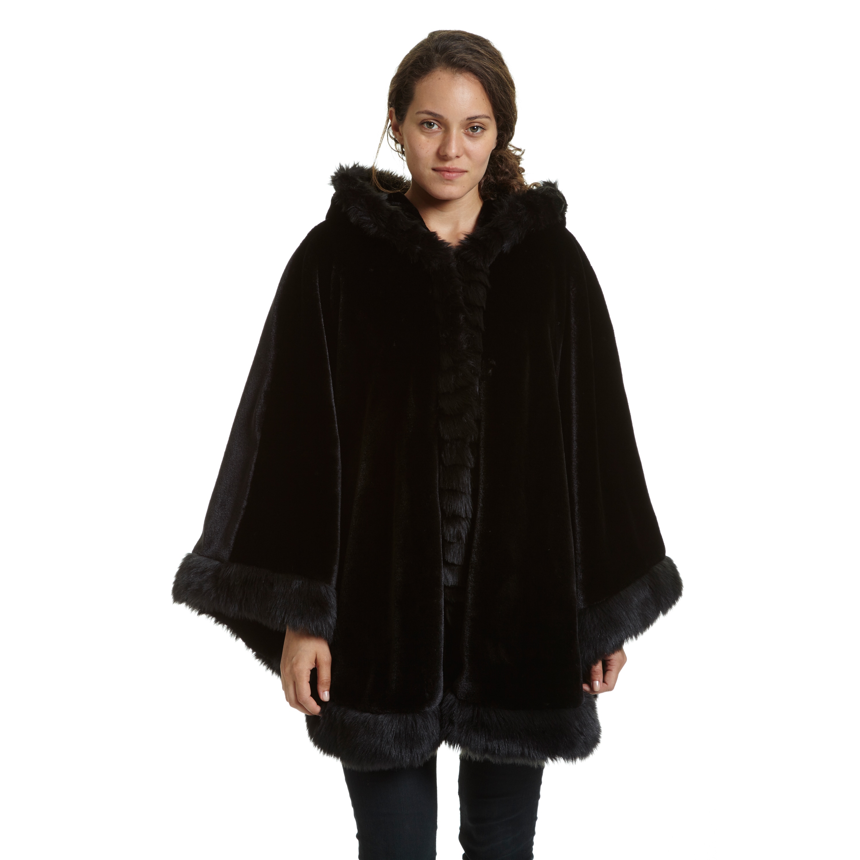 hooded cape poncho