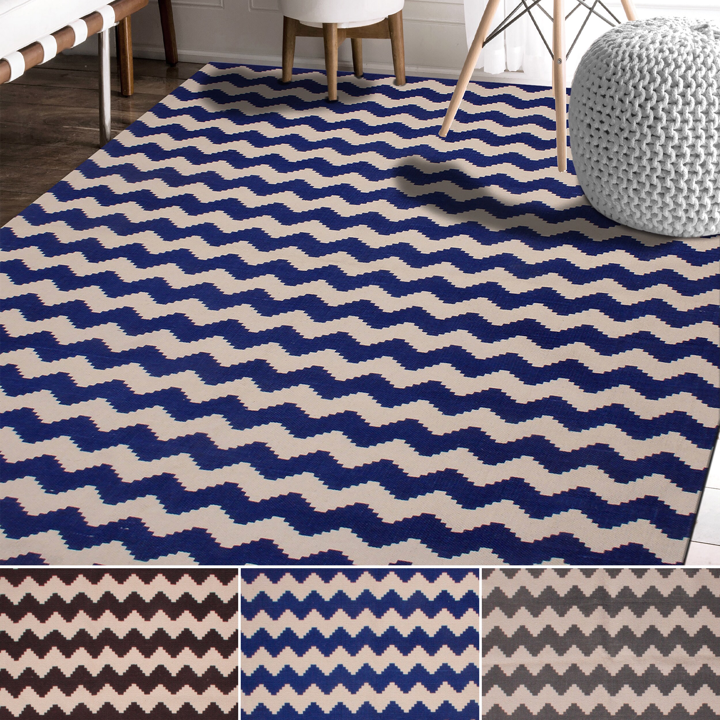 Superior Chevron 100 Cotton Printed Area Rug 5 X 8 Superior Chevron 100 Cotton Printed Area Rug 5