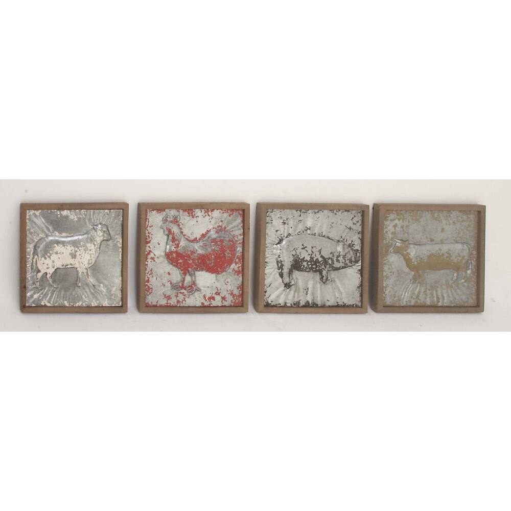 Distressed Finish Wall Plaque 4 Assorted
