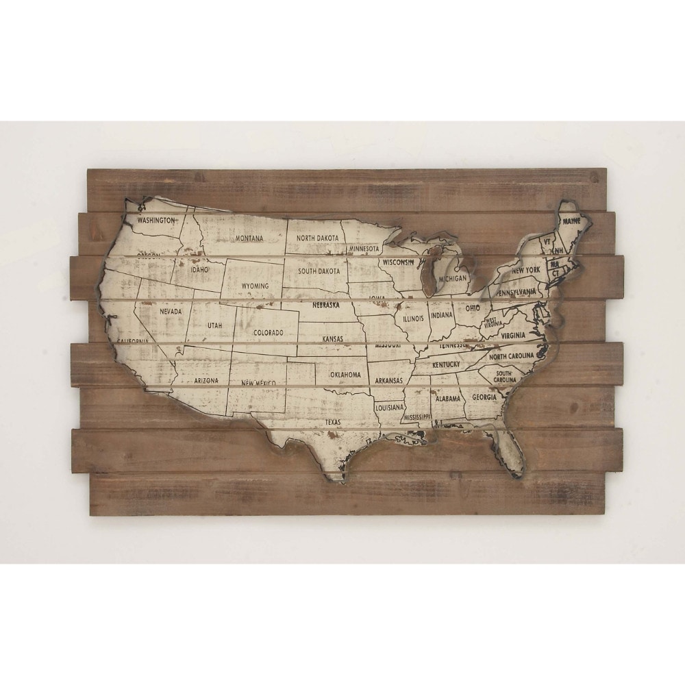 Shop Vintage Inspired Usa Map Wall Decor Overstock 15860943