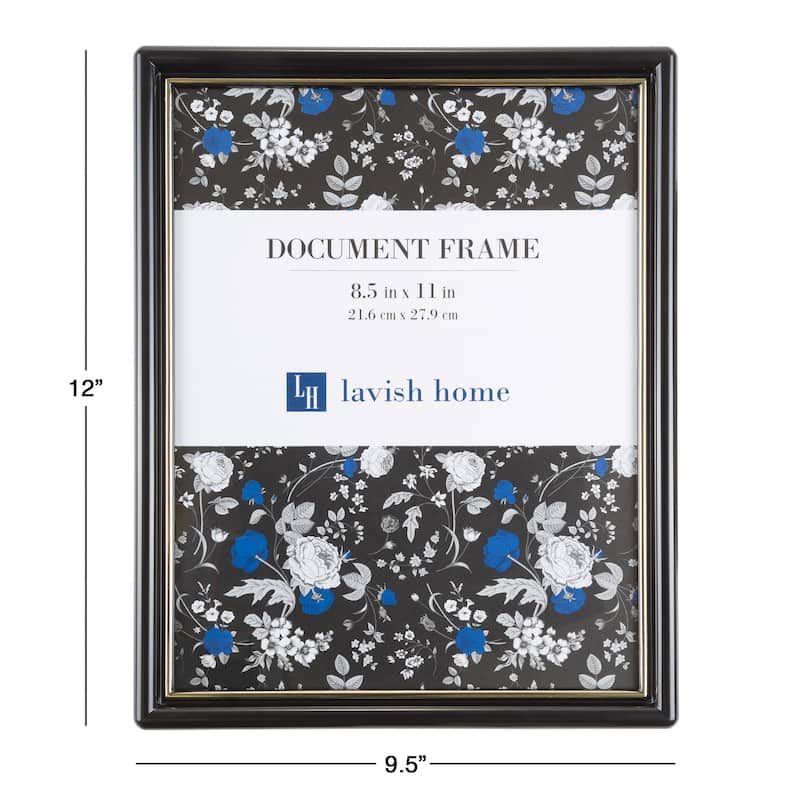 Picture Frame Set, 8.5 x 11 Document Frame Pack for Picture Gallery Wall with Hangers, Set of 6 by Lavish Home