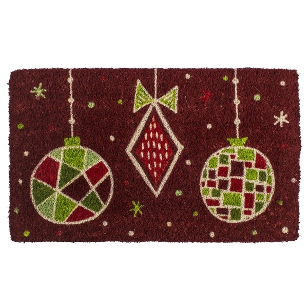 Geo Ornaments Handwoven Coconut Fiber Doormat