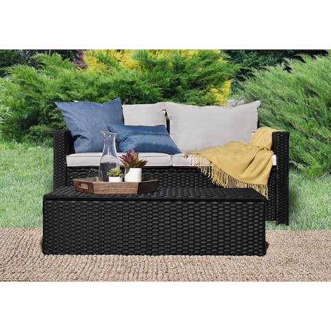 Serta Laguna Outdoor Storage Sofa and Coffee Table