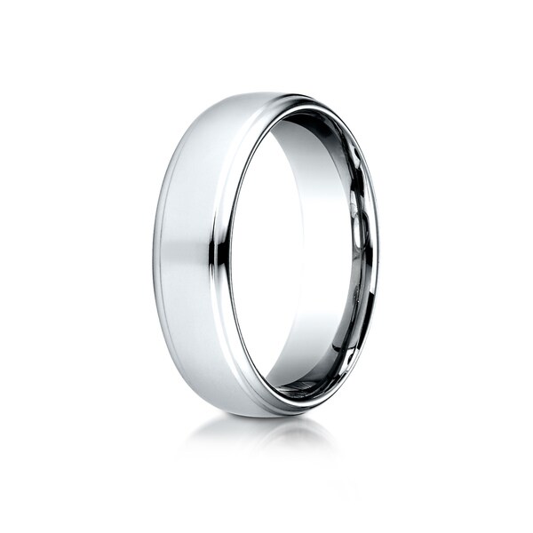 10kt White Gold Security Jewelers 10k White Gold 5mm Flat Edge Band Ring Size 9