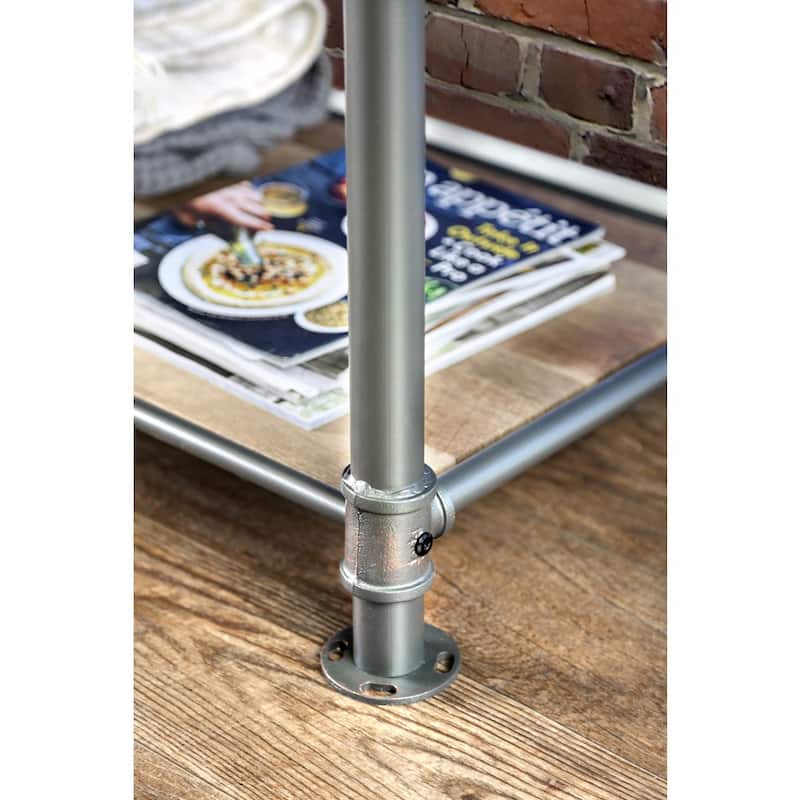 Revo Industrial Black Metal 5-Tier Bookshelf by Furniture of America
