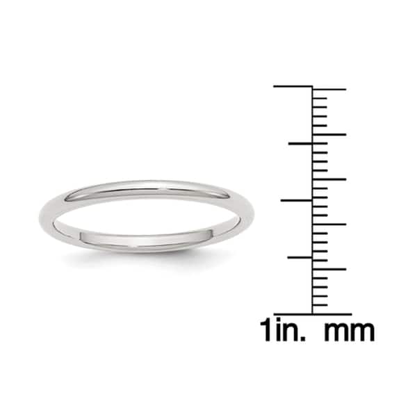 Mireval Sterling Silver 2mm Comfort Fit Band Mireval Sterling Silver 2mm Comfort Fit Band