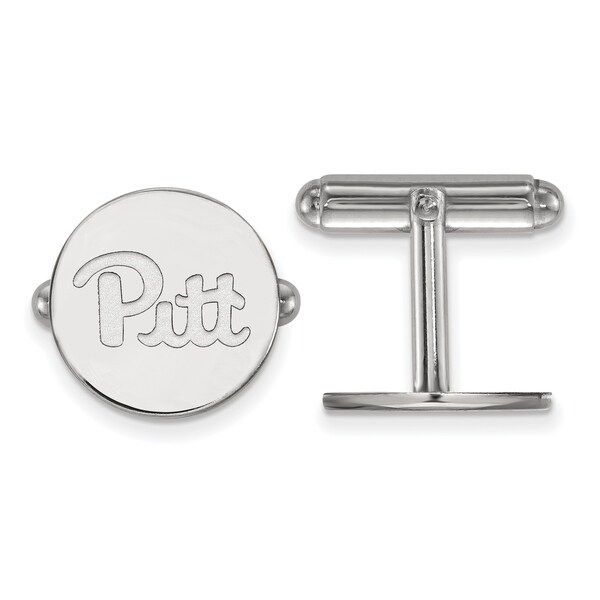 Versil Sterling Silver LogoArt University of Pittsburgh Cuff Links