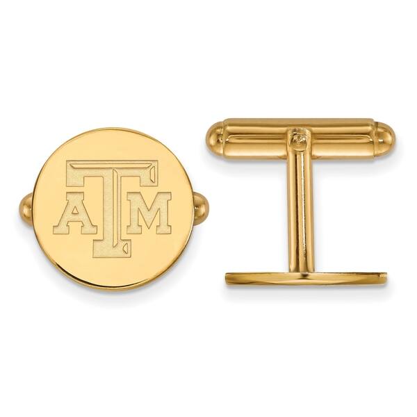 Versil Sterling Silver With Gold Plating LogoArt Texas A&M University Cuff Links