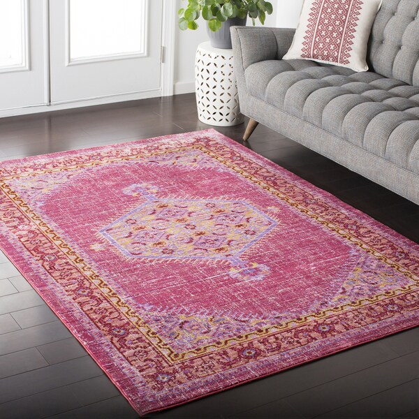 Shop HaliHouse Distressed Persian Vintage Pink Area Rug (3�11 x 5�7