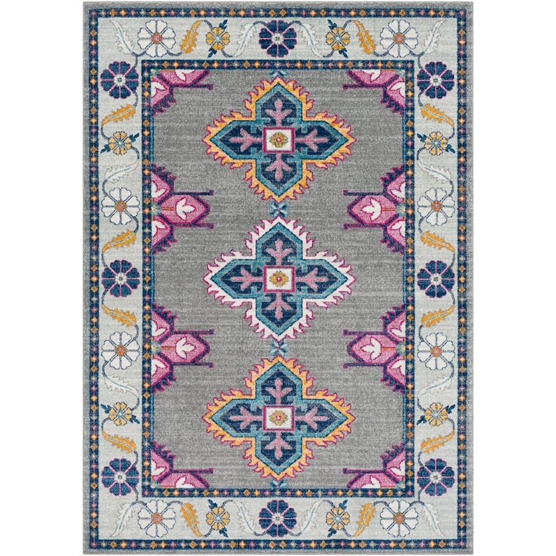 Livabliss Haut Persian Medallion Area Rug - 3'11" x 5'7" - Grey