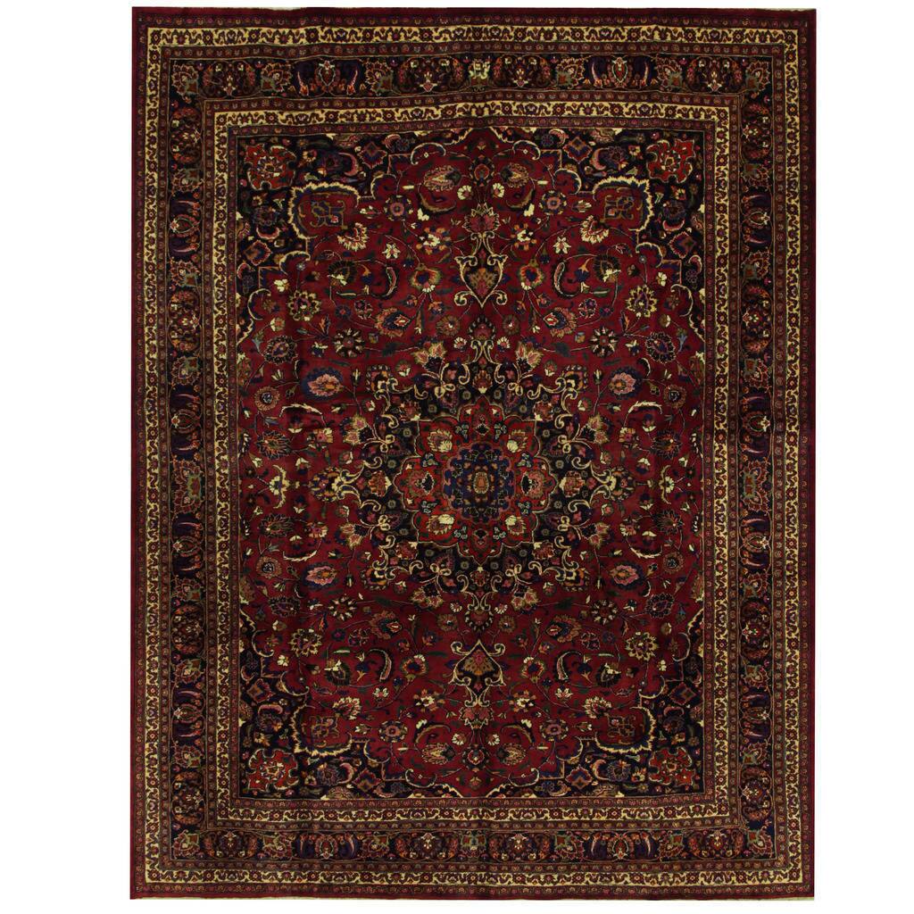 HERAT ORIENTAL Handmade OneofaKind Mashad Wool Rug (Iran) 9'6 x 12