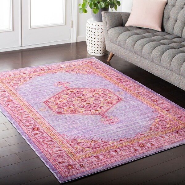 HaliHouse Distressed Persian Vintage Purple Area Rug 5�3&quot; x 7�6