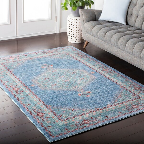 Shop HaliHouse Distressed Persian Vintage Blue Area Rug 5�3&quot; x 7�6