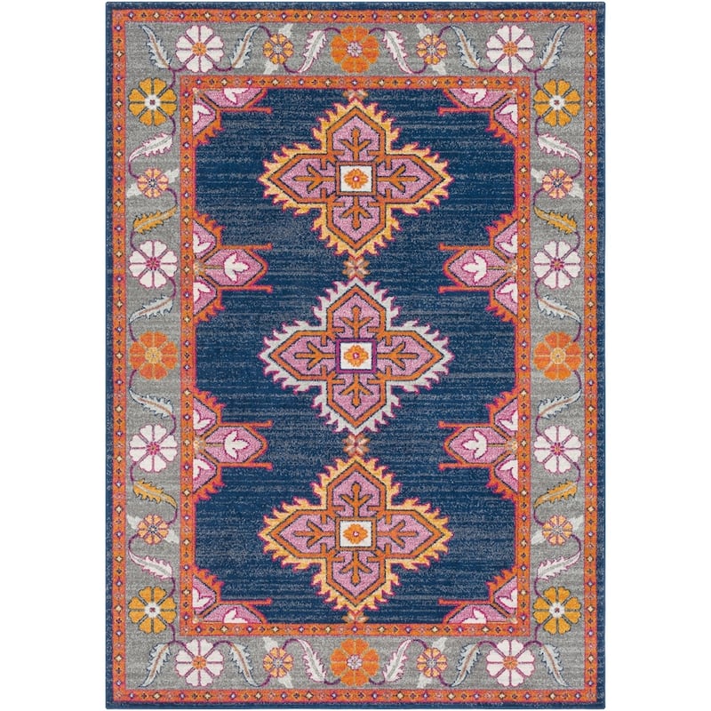 Livabliss Haut Persian Medallion Area Rug - 5'3" x 7'3" - Navy