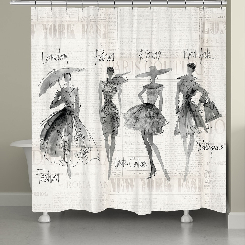 Chic Fashion Diva Black Dress Shower Curtain Glamour Vintage Bath Decor Hombuilt Com