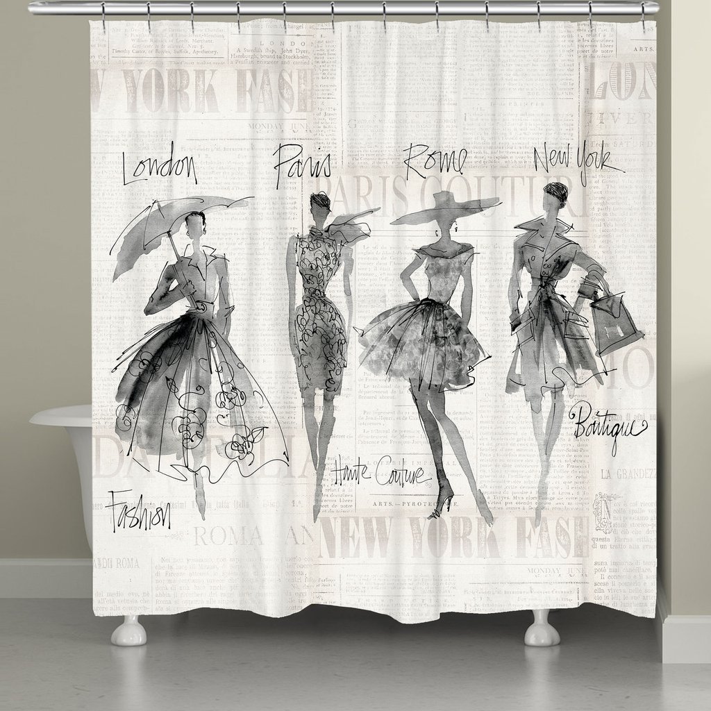 Shop Laural Home Fashion Divas Shower Curtain Free Shipping
