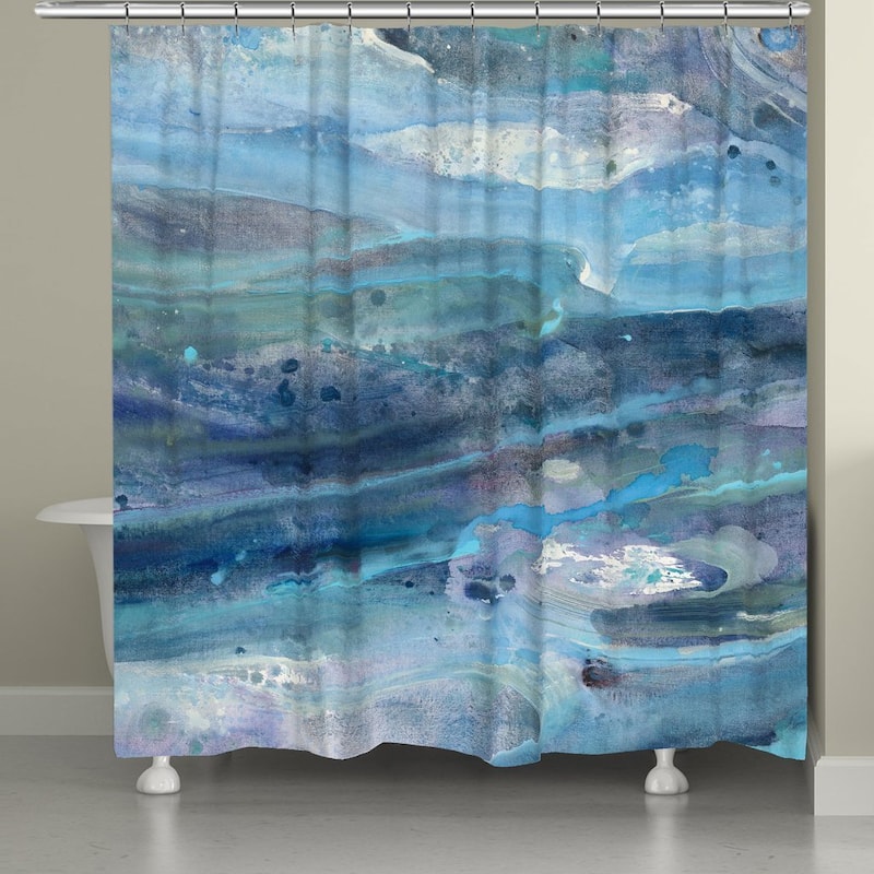 Laural Home Blue Waves Shower Curtain