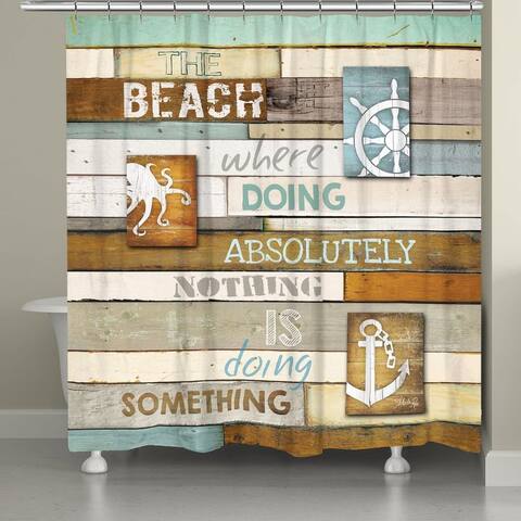 Laural Home Beach Words Shower Curtain
