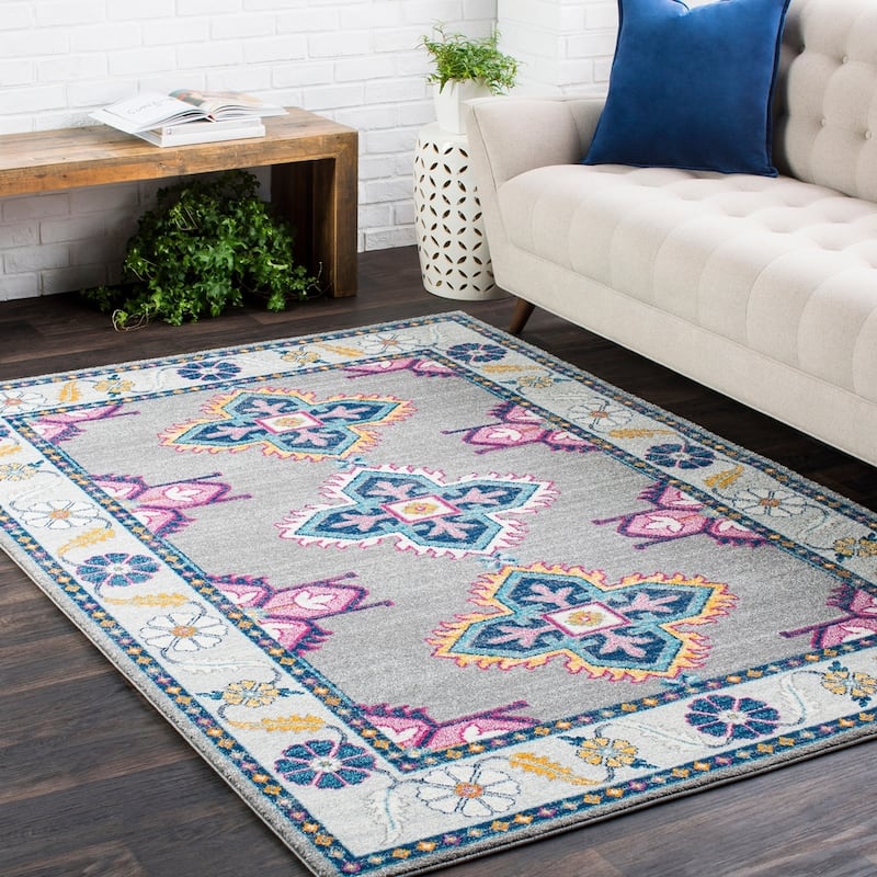 Livabliss Haut Persian Medallion Area Rug - 7'10" x 10'3" - Grey