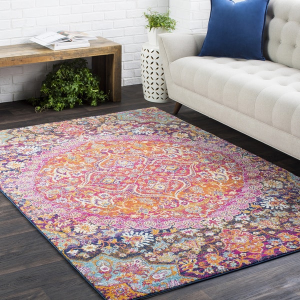 Shop The Curated Nomad Roanoke Vintage Persian Medallion Pink/Multi Area Rug (7'10 x 10'3) On