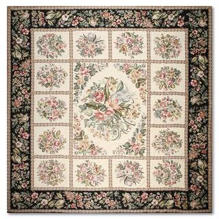 10 X 11 Rugs Area For Less Aubusson Needlepoint Multicolour Wool Flat Pile Area Rug 10 X 11