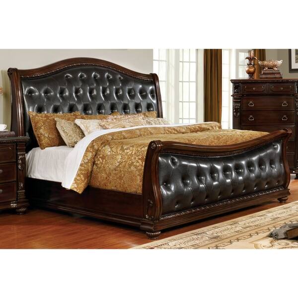 Shop Furniture Of America Days Traditional Cherry Faux Leather