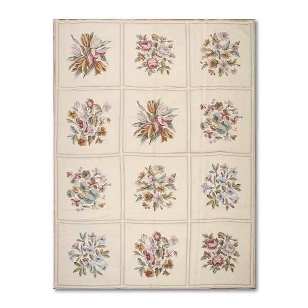 French Aubusson 100 Percent Wool Handmade Needlepoint Rug 6 French Aubusson 100 Percent Wool Handmade Needlepoint Rug