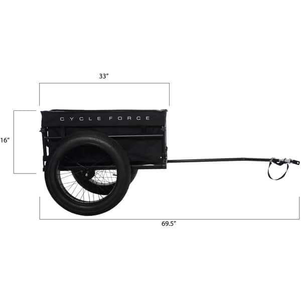 Cycle Force EV Bicycle Cargo Trailer with Cover - Overstock - 15870964