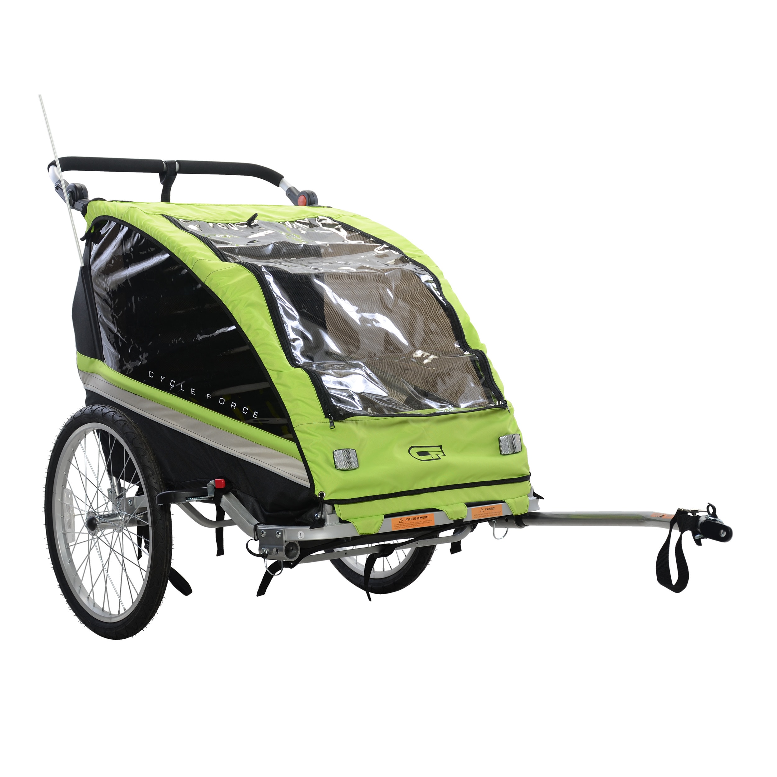 Cycle Force C23 Double Child 3-In-1 Bicycle Trailer, Jogger