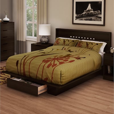 South Shore Holland Full/Queen Platform Bed and Headboard Set