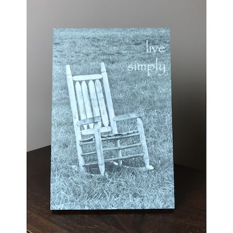 Lela & Ollie Live Simply 6 x 9 Wood Plaque with Easel