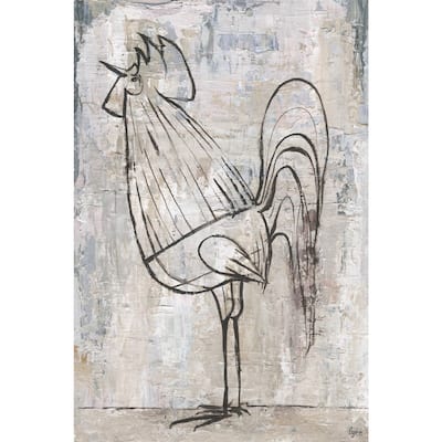 Morning Rooster' Painting Print on Wrapped Canvas - Multi-Color