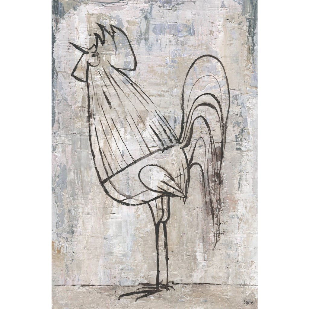 Morning Rooster' Painting Print on Wrapped Canvas - Multi-Color