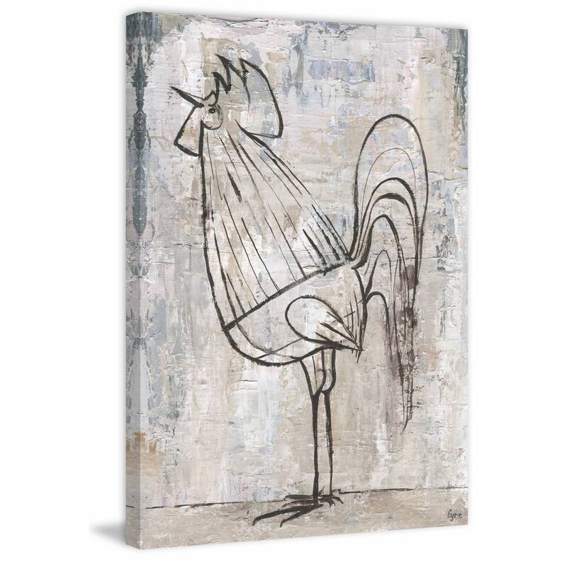 Morning Rooster' Painting Print on Wrapped Canvas - Multi-Color