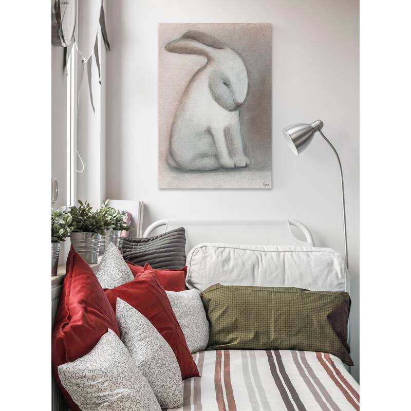 Rabbit Reflexion' Painting Print on Wrapped Canvas - Multi-Color