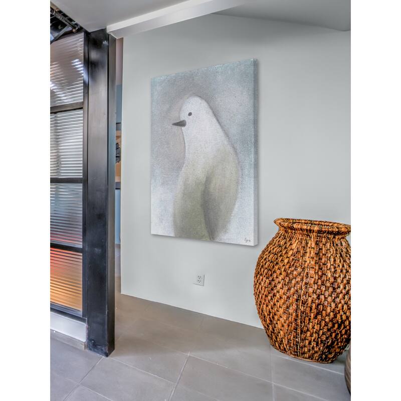Snow Bird' Painting Print on Wrapped Canvas - Multi-Color